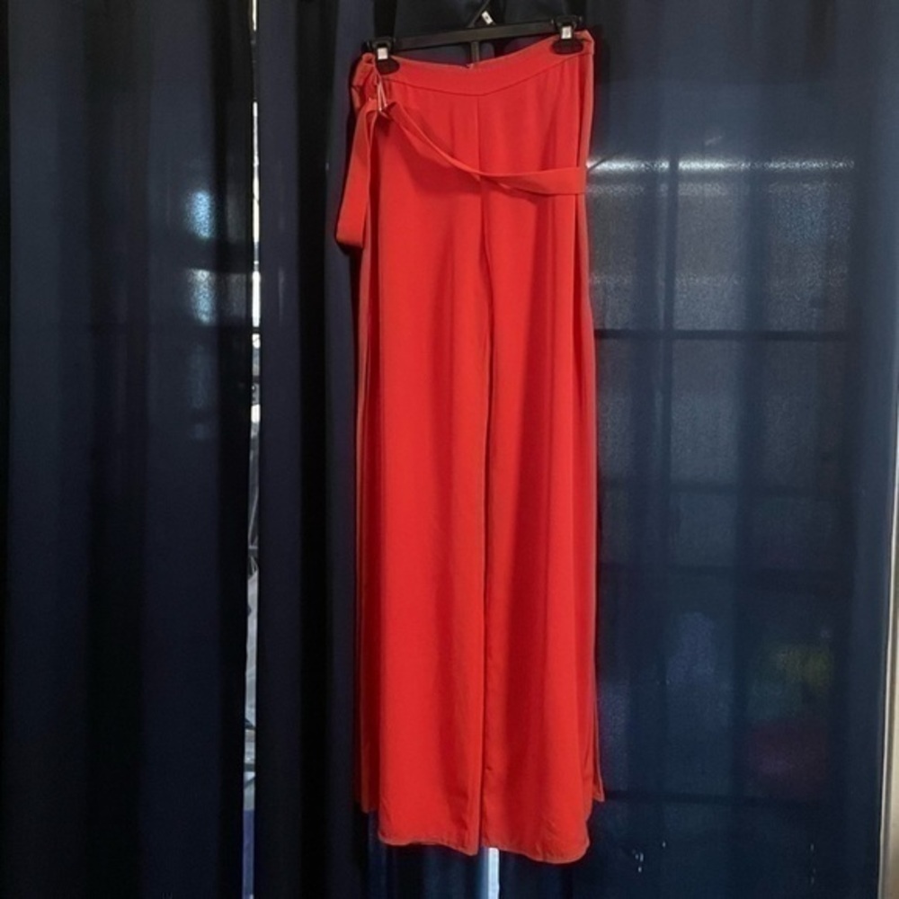 Alexis Womens Flare Belted Slit Leg Lolette Pants